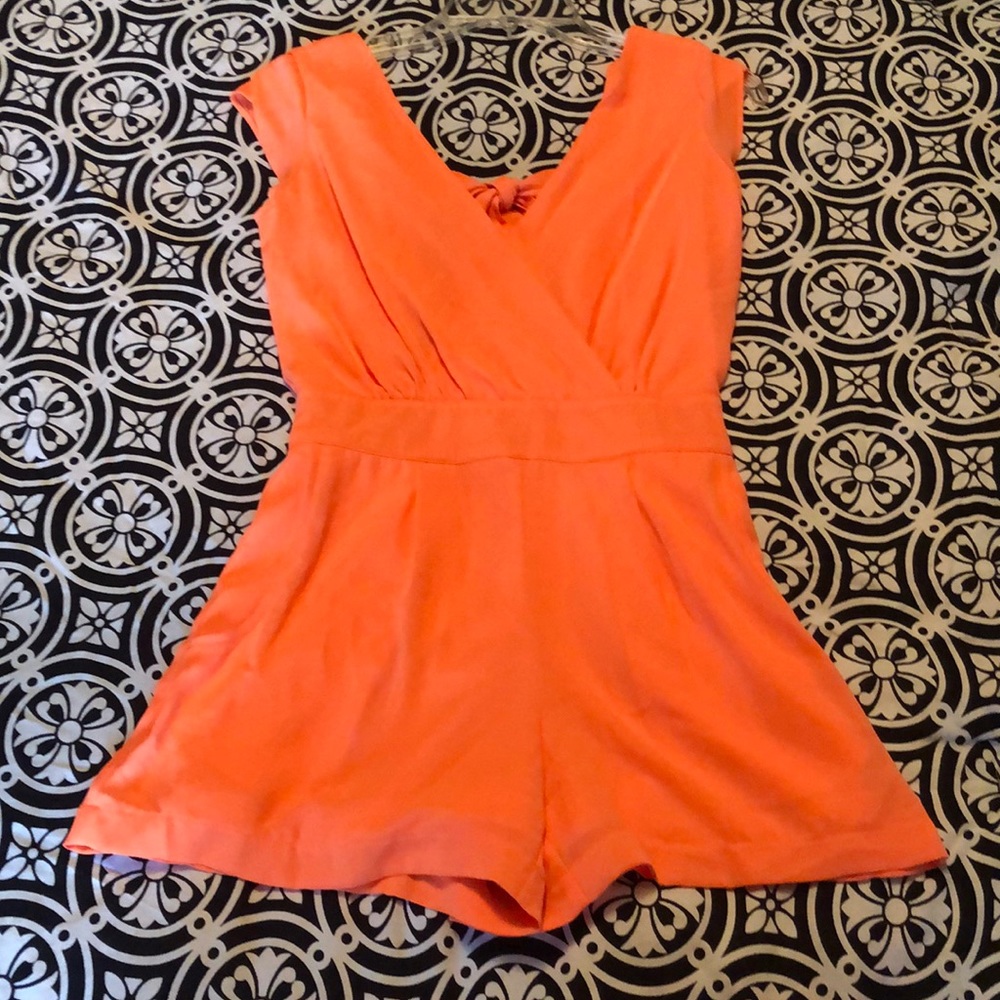 Bright orange romper!